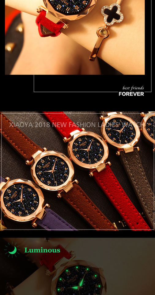 Leather Strap Luxury Women Watches