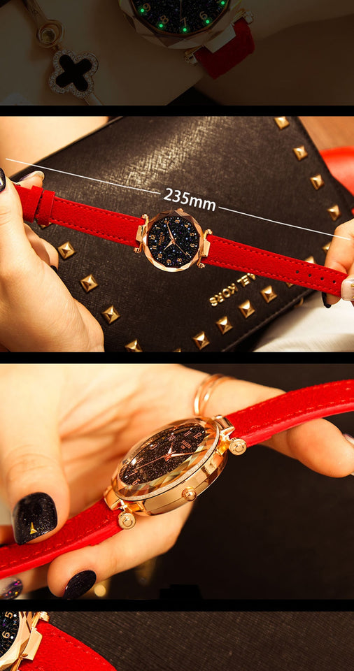 Leather Strap Luxury Women Watches