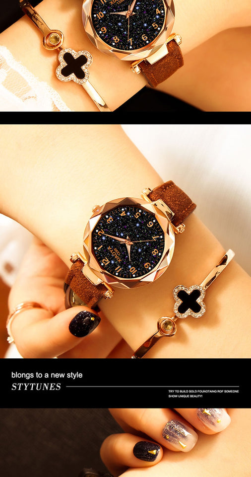 Leather Strap Luxury Women Watches