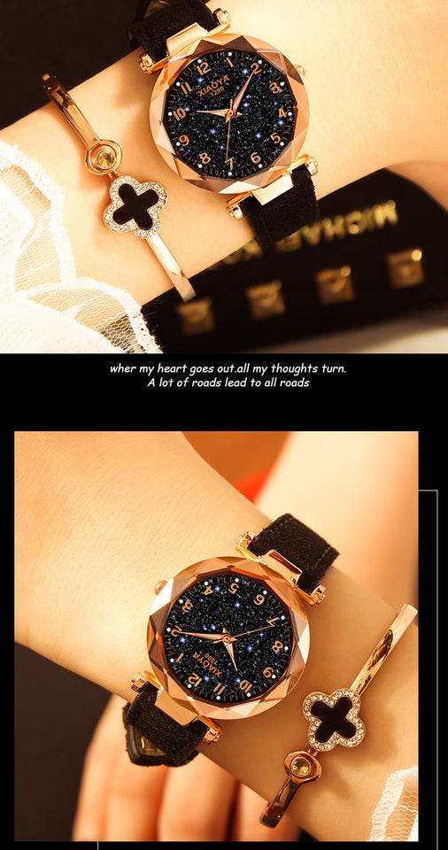 Leather Strap Luxury Women Watches