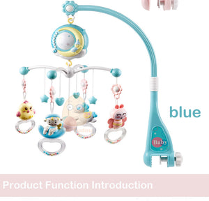 BABY RATTLES CRIB TOY HOLDER