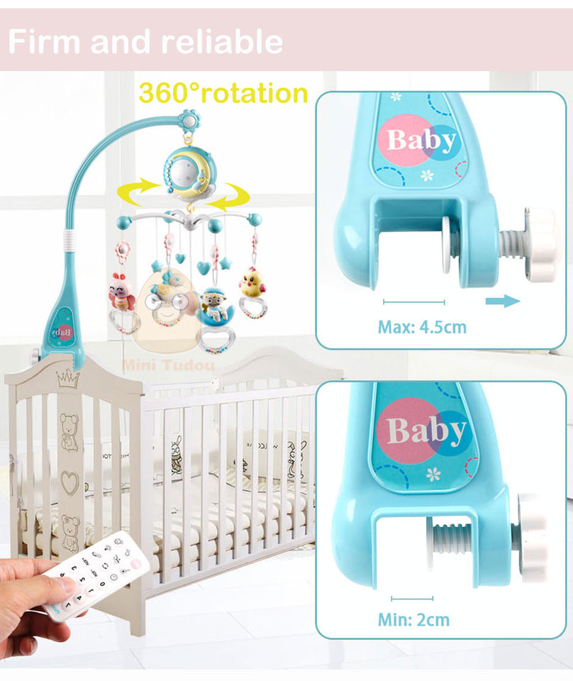 BABY RATTLES CRIB TOY HOLDER