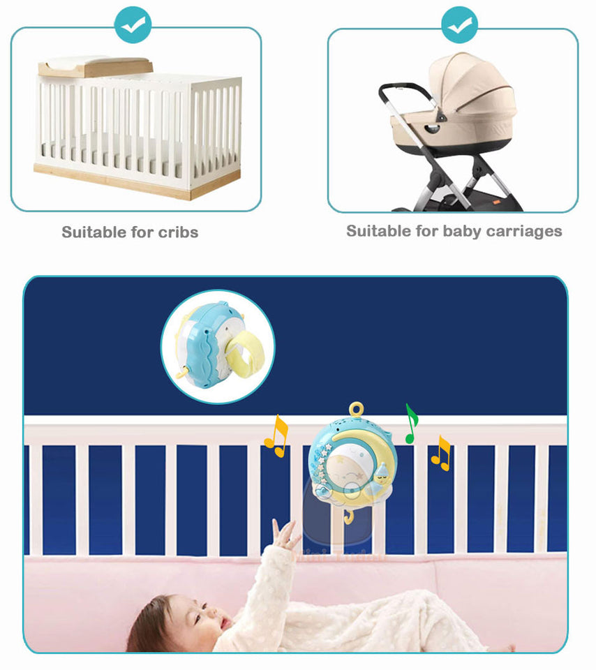 BABY RATTLES CRIB TOY HOLDER