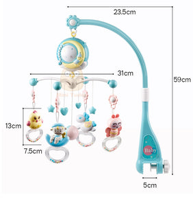 BABY RATTLES CRIB TOY HOLDER