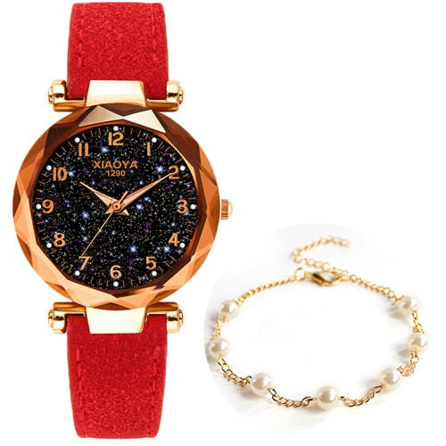 Leather Strap Luxury Women Watches