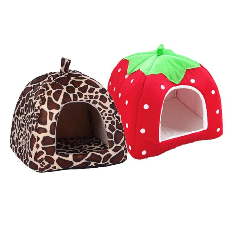 Strawberry Leopard Pet House Tent