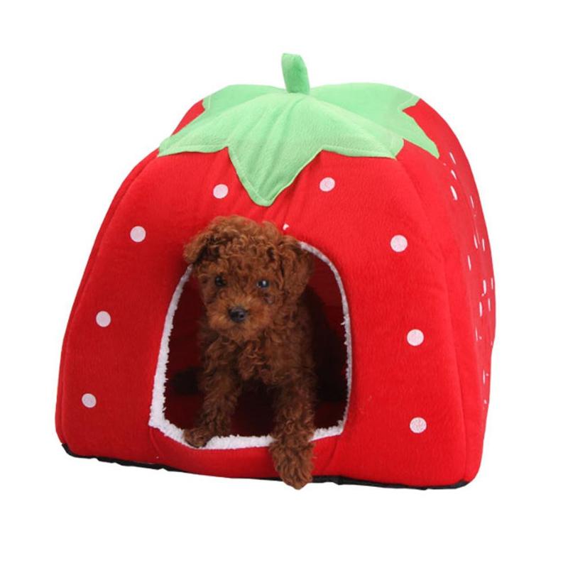 Strawberry Leopard Pet House Tent