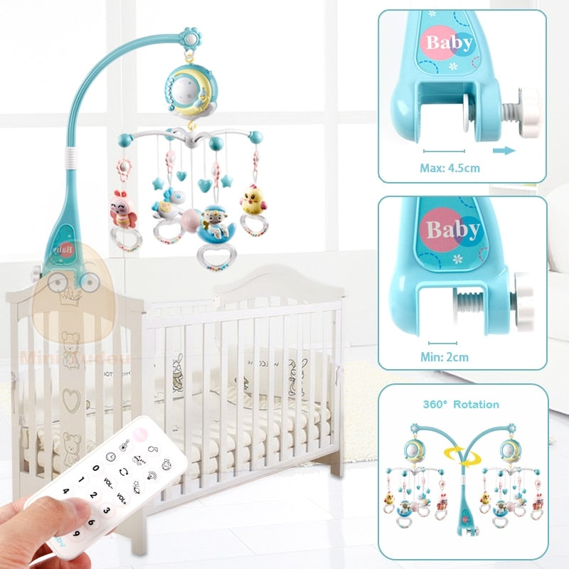 BABY RATTLES CRIB TOY HOLDER