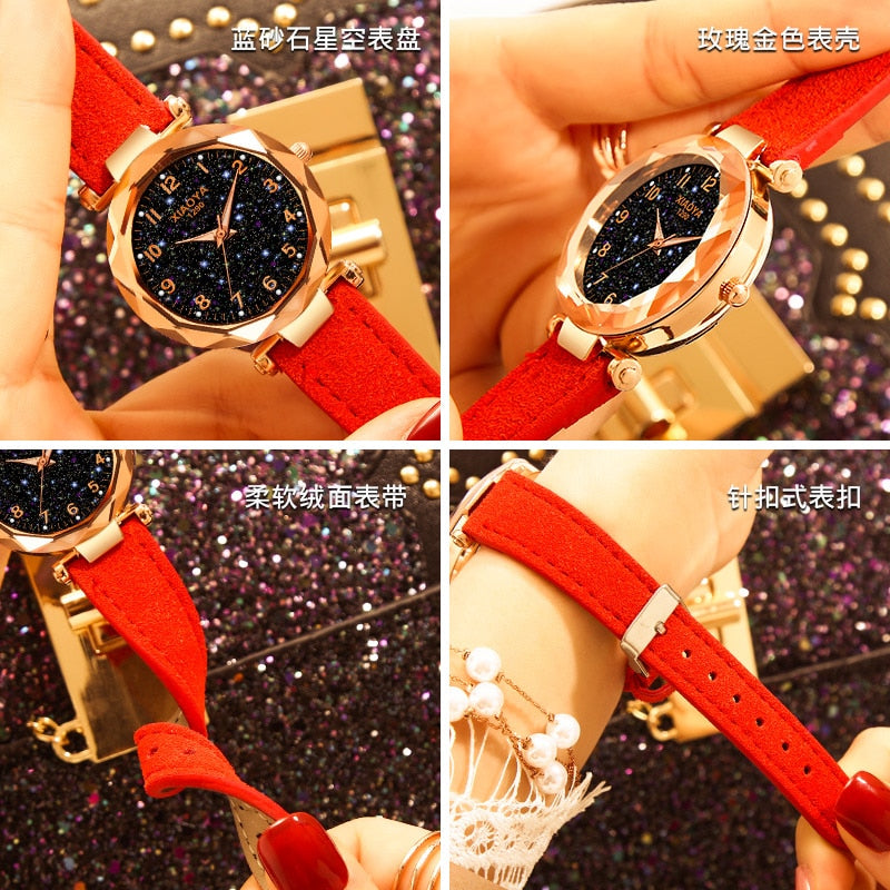 Leather Strap Luxury Women Watches