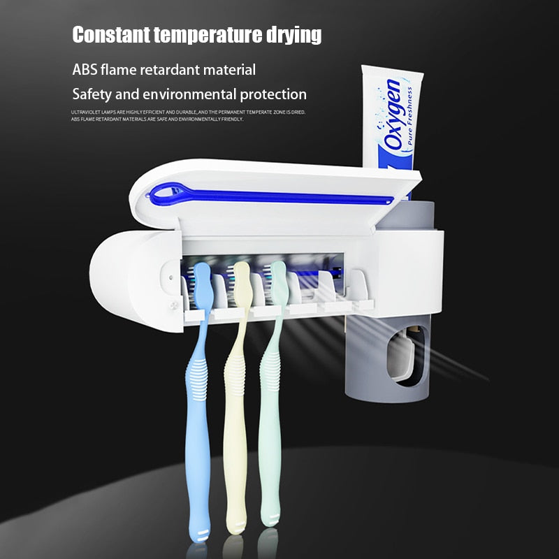 UV Light Toothbrush Holder Toothpaste Squeezers