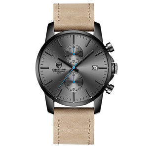 Leather Sports Quartz Men Watch