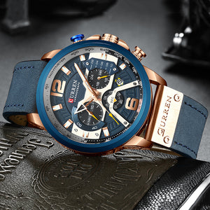 Men Analog Leather Sports Watch