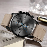 Leather Sports Quartz Men Watch